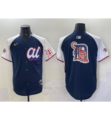 Men American League Detroit Tigers Team Big Logo Navy Alternate 2025 All Star Edition Limited Stitched Baseball Jersey