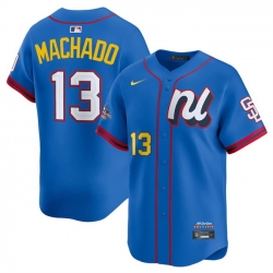 Men National League 13 Manny Machado Blue 2025 All Star Edition Limited Stitched Baseball Jersey