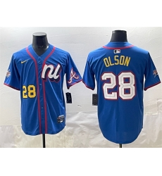 Men National League 28 Eugenio Suarez Blue 2025 All Star Edition Limited Stitched Baseball Jersey Men National League 28 Eugenio Suarez Blue 2025 All Star Edition Limited Stitched Baseball Jersey