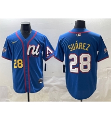 Men National League 28 Matt Olson Blue 2025 All Star Edition Limited Stitched Baseball Jersey