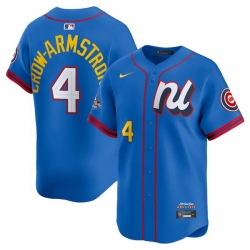 Men National League 4 Pete Crow Armstrong Blue 2025 All Star Edition Limited Stitched Baseball Jersey