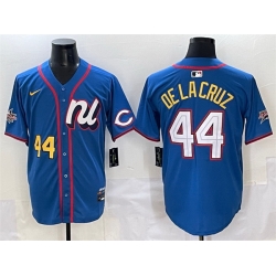 Men National League 44 Elly De La Cruz Blue 2025 All Star Edition Limited Stitched Baseball Jersey