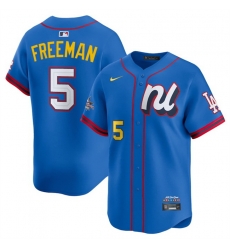 Men National League 5 Freddie Freeman Blue 2025 All Star Edition Limited Stitched Baseball Jersey