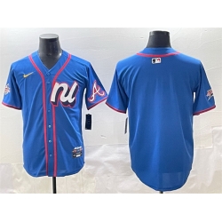 Men National League Atlanta Braves Blank Blue 2025 All Star Edition Limited Stitched Baseball Jersey