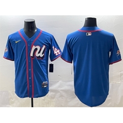 Men National League Los Angeles Dodgers Blank Blue 2025 All Star Edition Limited Stitched Baseball Jersey