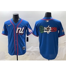 Men National League Los Angeles Dodgers Team Big Logo Blue 2025 All Star Edition Limited Stitched Baseball Jersey 003