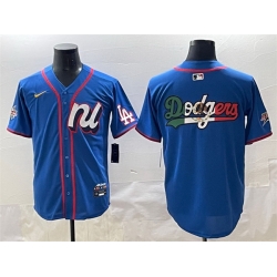 Men National League Los Angeles Dodgers Team Big Logo Blue 2025 All Star Edition Limited Stitched Baseball Jersey 003