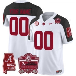 Men Women Youth Alabama Crimson Tide Nick Saban 7x Champions Patch Vapor Custom Jersey All Stitched Inverted
