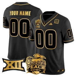 Men Women Youth Arizona State Sun Devils 2025 Peach Bowl Gold Vapor Limited Custom Jersey All Stitched Black Gold