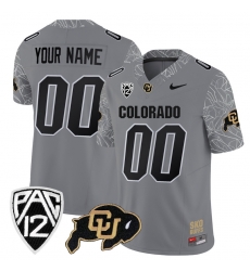 Men Women Youth Colorado Buffaloes Rocky Style Vapor Limited Custom Jersey All stitched Gray