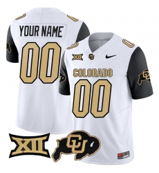 Men Women Youth Colorado Buffaloes Vapor Limited Custom Jersey Big 12 XII Patch All stitched Black Sleeves