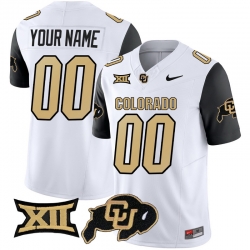 Men Women Youth Colorado Buffaloes Vapor Limited Custom Jersey Big 12 XII Patch All stitched Black Sleeves
