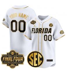 Men Women Youth Florida Gators 2025 Final Four Patch Vapor Baseball Custom Jersey All Stitched White Gold Men Women Youth Florida Gators 2025 Final Four Patch Vapor Baseball Custom Jersey All Stitched White Gold