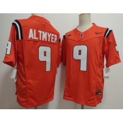 Men Illinois Fighting Nike Luke Altmyer #9 Orange Illini Football Game Jersey