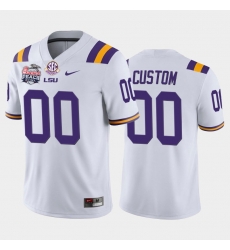 LSU Tigers Custom White Home Men'S Jersey LSU Tigers Custom White Home Men'S Jersey