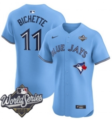 Men Toronto Blue Jays 11 Bo Bichette Light Blue Cool Base Stitched Baseball Jersey