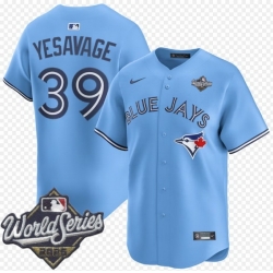 Men Toronto Blue Jays 39 Trey Yesavage Light Blue Cool Base Stitched Baseball Jersey