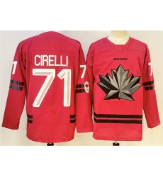 Men Canada Hockey 71 Anthony Cirelli Red Stitched Jersey Men Canada Hockey 71 Anthony Cirelli Red Stitched Jersey