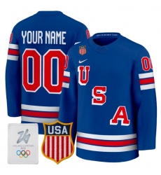 USA 2026 Hockey Custom Jersey Blue