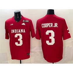 Men Indiana Hoosiers 3 Omar Cooper Jr  Red F U S E  2026 Patch Stitched Football Jersey