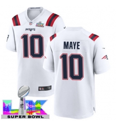 Men Women youth New England Patriots #10 Drake Maye 2025 2026 Super Bowl LX F U S E Stitched NFL Jersey White Men Women youth New England Patriots #10 Drake Maye 2025 2026 Super Bowl LX F U S E Stitched NFL Jersey White