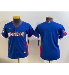 Youth Dominican Republic Baseball Blank Royal 2026 World Baseball Classic Road Stadium Stitched Baseball Jersey Youth Dominican Republic Baseball Blank Royal 2026 World Baseball Classic Road Stadium Stitched Baseball Jersey