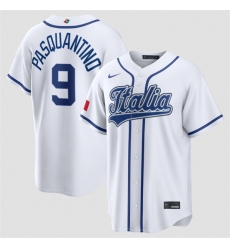 Men Italy Baseball 9 Vinnie Pasquantino 2026 World Baseball Classic Home Stadium Stitched Jersey Men Italy Baseball 9 Vinnie Pasquantino 2026 World Baseball Classic Home Stadium Stitched Jersey