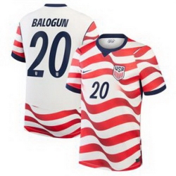 Men 20Folarin Balogun USMNT 2026 Stadium Replica Jersey   2