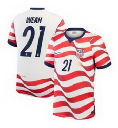 Men 21Timothy Weah USMNT 2026 Stadium Replica Jersey 2 Men 21Timothy Weah USMNT 2026 Stadium Replica Jersey 2