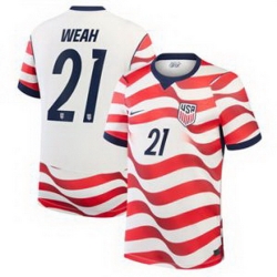 Men 21Timothy Weah USMNT 2026 Stadium Replica Jersey   2