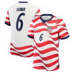 Men 6 Diego Luna USMNT 2026 Home Stadium Replica Jersey 2