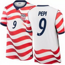Men 9 Ricardo Pepi USMNT 2026 Home Stadium Replica Jersey 1