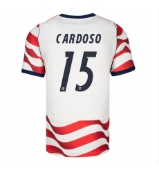 USA 2026 FIFA World Cup Soccer White Jersey Set ( Have Shorts ) Johnny Cardoso #15