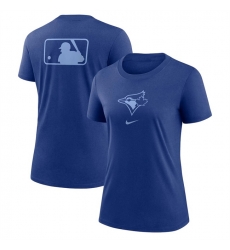 Women Toronto Blue Jays Royal Early Work Tri Blend Dri FIT T Shirt