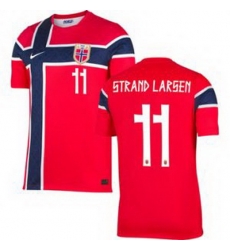 Men 11 Norway Jorgen Strand Larsen Home Stadium Replica 1 Men 11 Norway Jorgen Strand Larsen Home Stadium Replica 1