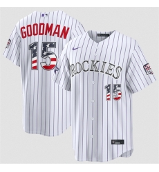 Men Colorado Rockies 15 Hunter Goodman White 2026 All Star Edition Stars Stripes Stadium Pick A Player Stitched Baseball Jersey Men Colorado Rockies 15 Hunter Goodman White 2026 All Star Edition Stars Stripes Stadium Pick A Player Stitched Baseball Jersey