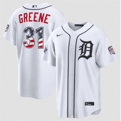 Men Detroit Tigers  31 Riley Greene White 2026 All Star Edition Stars   Stripes Stadium Pick A Player Stitched Baseball Jersey