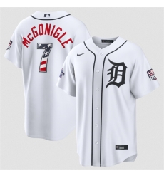 Men Detroit Tigers 7 Kevin McGonigle White 2026 All Star Edition Stars Stripes Stadium Pick A Player Stitched Baseball Jersey Men Detroit Tigers 7 Kevin McGonigle White 2026 All Star Edition Stars Stripes Stadium Pick A Player Stitched Baseball Jersey