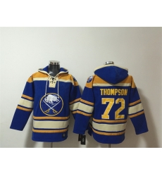 Men Buffalo Sabres  72 Tage Thompson Blue Ageless Must Have Lace Up Pullover Hoodie