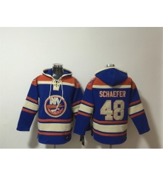 Men New York Islanders 48 Matthew Schaefer Royal Ageless Must Have Lace Up Pullover Hoodie Men New York Islanders 48 Matthew Schaefer Royal Ageless Must Have Lace Up Pullover Hoodie