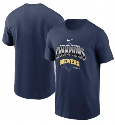 Men Milwaukee Brewers Navy 2026 National League Champions T Shirt