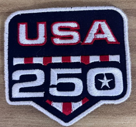 Men New England Patriots USA 250 Anniversary Patch Biaog